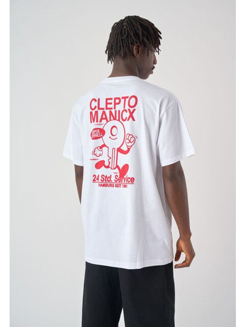Cleptomanicx T-Shirt Key Service white