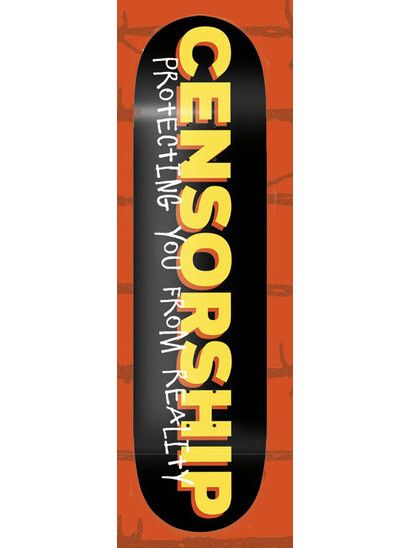 Censorship Skateboard Banned Logo 8.2