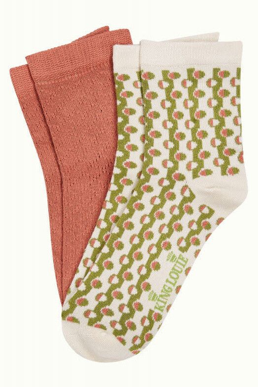 King Louie Socken&#x20;Half&#x20;Socks&#x20;2-Pack&#x20;Cosette&#x20;woodbine&#x20;green