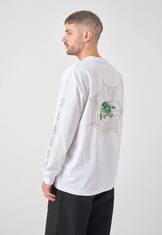 Cleptomanicx Longsleeve&#x20;Spiderweb&#x20;white