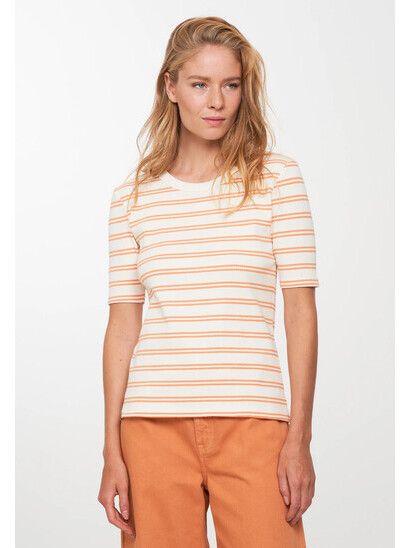 Recolution T-Shirt Daphne Stripes capri orange
