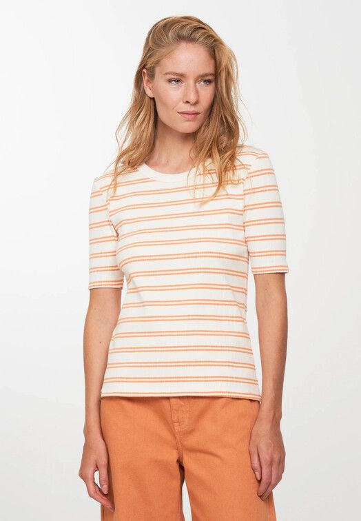 Recolution T-Shirt&#x20;Daphne&#x20;Stripes&#x20;capri&#x20;orange