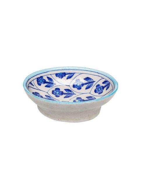 Tranquillo Seifenschale POR 557 Blue Pottery white/blue