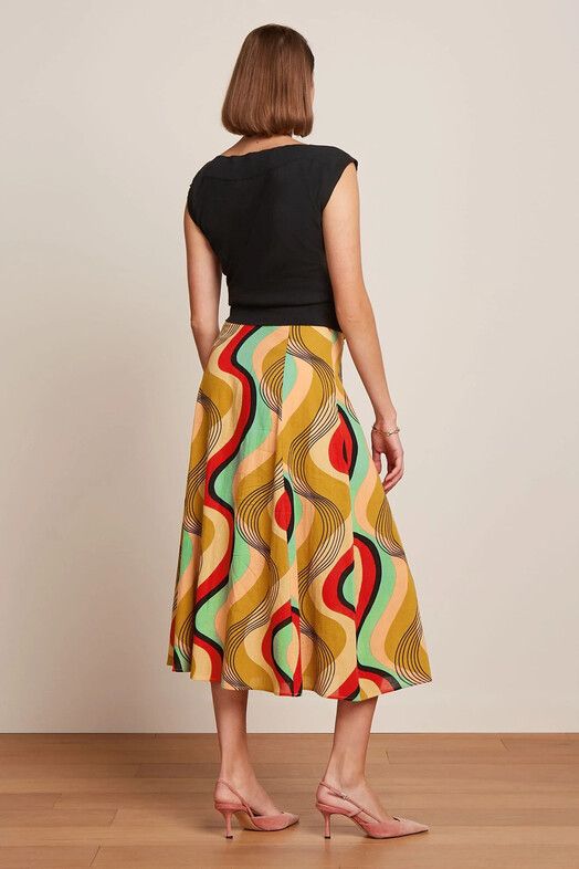 King Louie Rock&#x20;Judy&#x20;Midi&#x20;Skirt&#x20;harvest&#x20;yellow