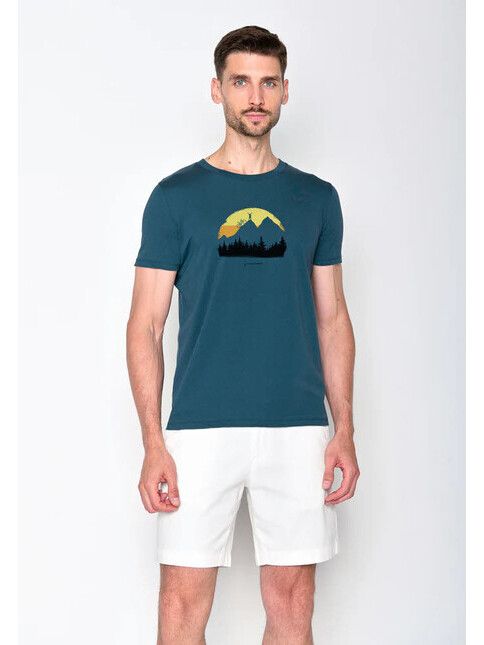 GreenBomb T-Shirt Nature Forest Happy blue stone
