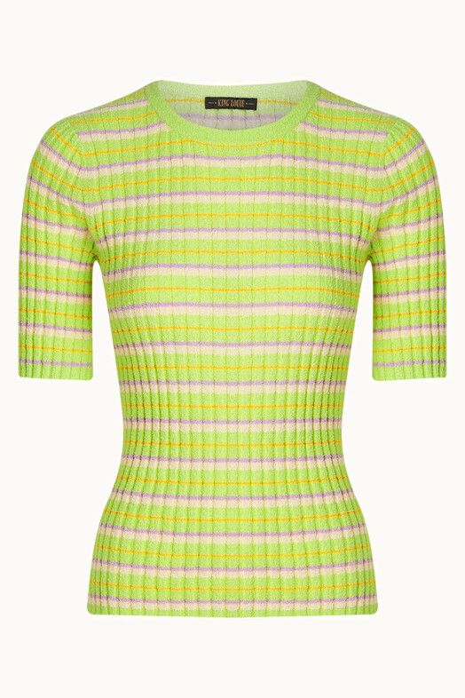 King Louie Pullover&#x20;Agnes&#x20;Rib&#x20;Top&#x20;paradise&#x20;green