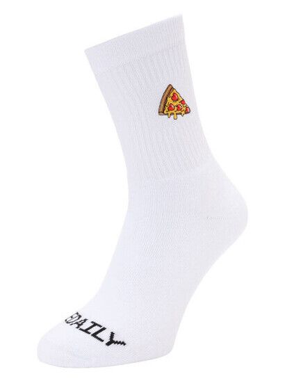 iriedaily Socken Pizza Love Socks white