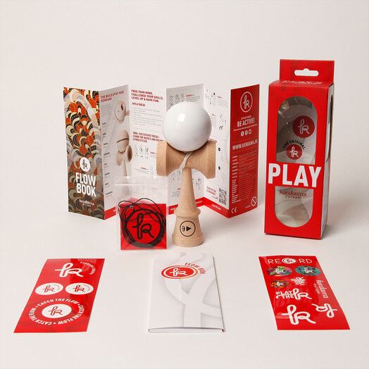 Kendama Geschicklichkeitsspiel&#x20;Play&#x20;X&#x20;weiss