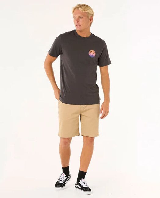 Rip Curl T-Shirt&#x20;Wettie&#x20;Passage&#x20;Icon&#x20;washed&#x20;black