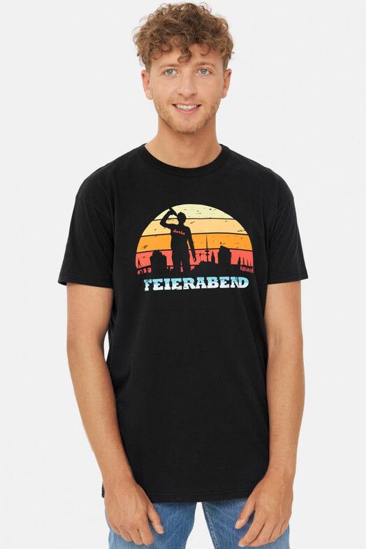 Derbe T-Shirt&#x20;Feierabend&#x20;jet&#x20;black