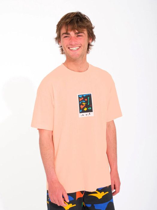 Volcom T-Shirt&#x20;Arthur&#x20;Longo&#x20;3&#x20;salmon