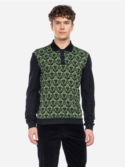 ATO Berlin Pullover Enne GOTS green/black