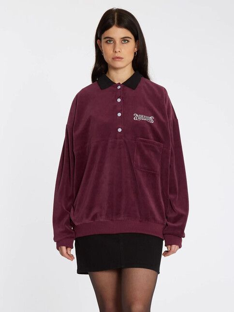 Volcom Pullover Velroots Polo burgundy