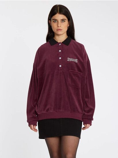 Volcom Pullover Velroots Polo burgundy