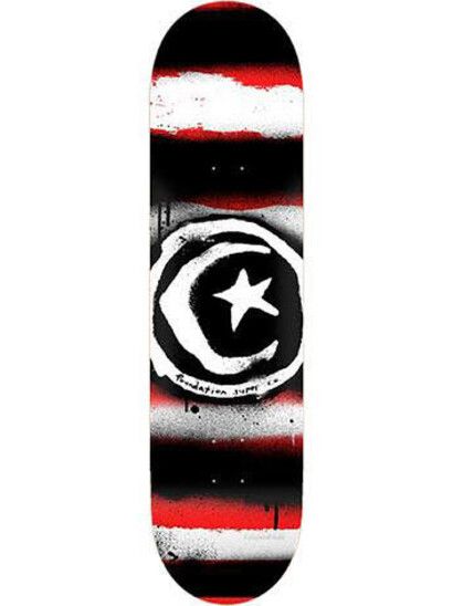 Foundation Skateboards Skateboard Star & Moon Distressed 8.0 red