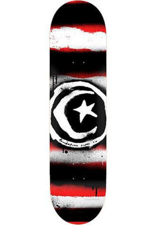 Foundation Skateboards Skateboard&#x20;Star&#x20;&amp;&#x20;Moon&#x20;Distressed&#x20;8.0&#x20;red