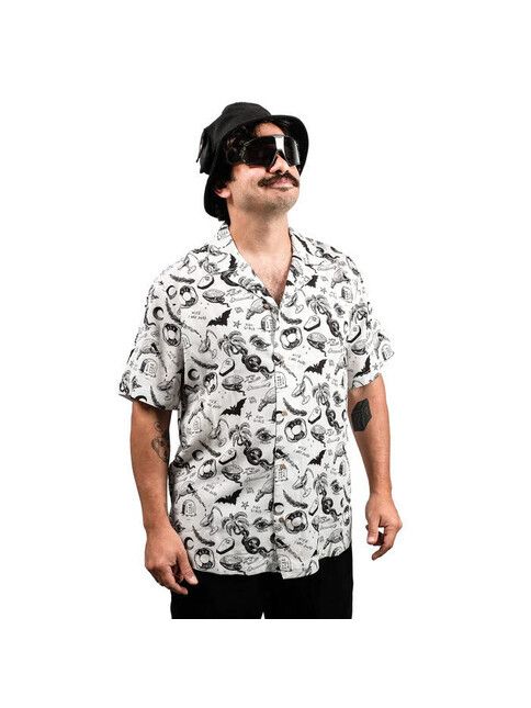 The Dudes Hemd Occult Hawaiian Shirt off white