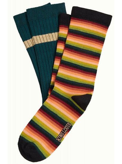 King Louie Socken Socks 2-Pack Combo Mimmi Stripe