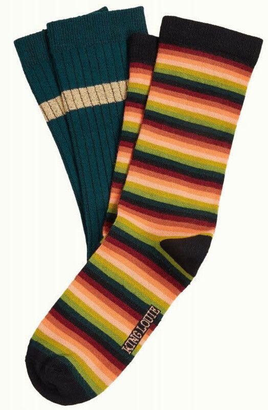 King Louie Socken&#x20;Socks&#x20;2-Pack&#x20;Combo&#x20;Mimmi&#x20;Stripe