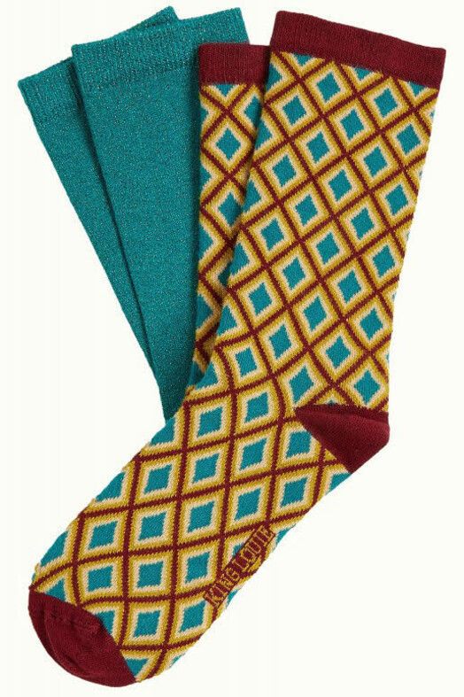 King Louie Socken&#x20;Socks&#x20;2-Pack&#x20;Brash&#x20;Ponderosa&#x20;Green