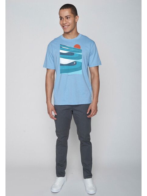GreenBomb T-Shirt Nature Perfect Waves slate blue