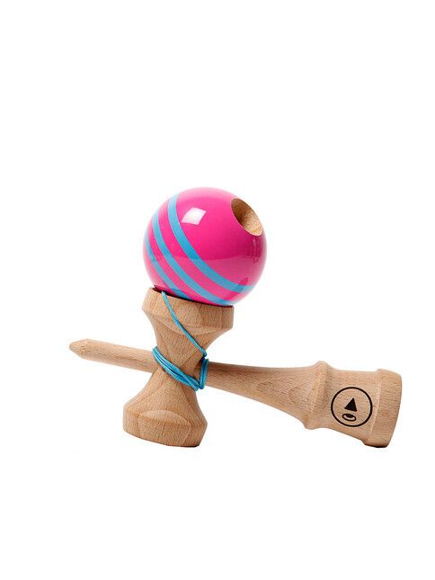 Kendama Geschicklichkeitsspiel Play Pro II Triple Stripes pink lag