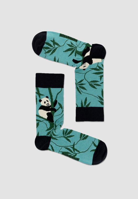 GreenBomb Socken&#x20;Animal&#x20;Panda&#x20;light&#x20;green