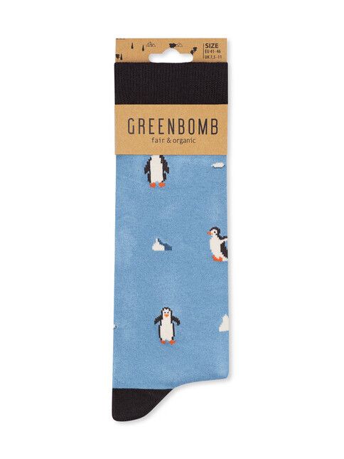 GreenBomb Socken Animal Penguin blue