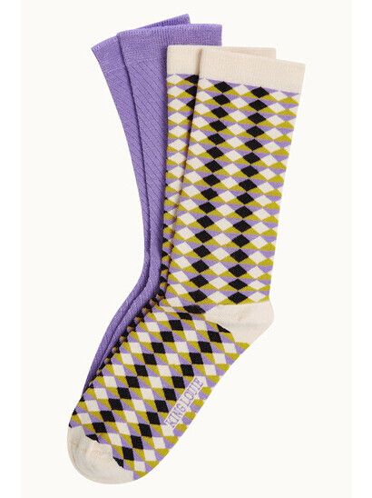 King Louie Socken Socks 2-Pack Mares sheer lilac