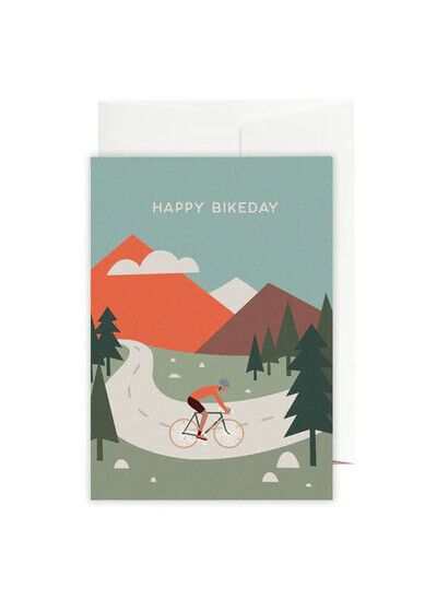 Roadtyping Postkarte Grußkarte Happy Bikeday