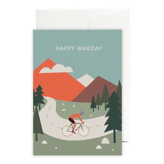 Roadtyping Postkarte&#x20;Gru&#x00DF;karte&#x20;Happy&#x20;Bikeday