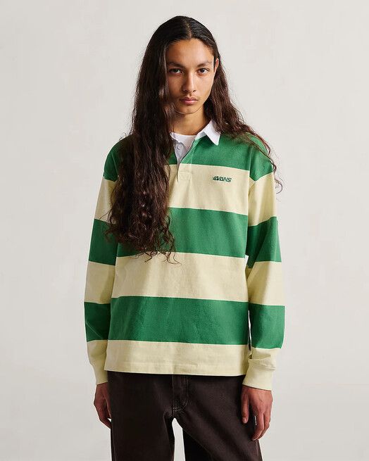 Vans Longsleeve&#x20;Ward&#x20;Stripe&#x20;Rugby&#x20;Knit&#x20;Polo&#x20;fairway