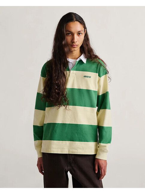 Vans Longsleeve Ward Stripe Rugby Knit Polo fairway