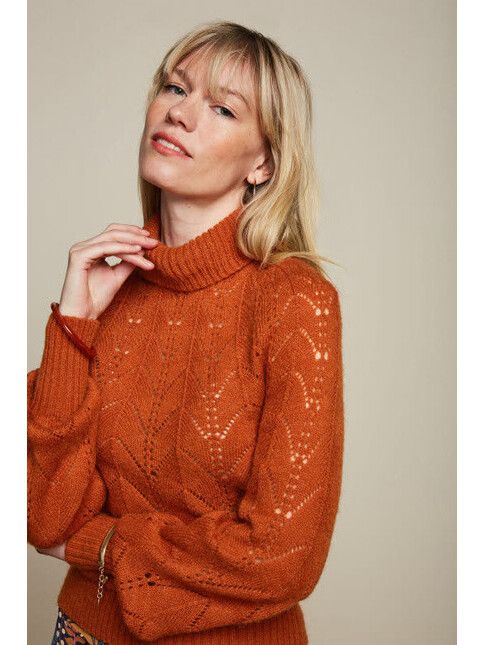 King Louie Pullover Jeanie Rollneck Top Farfalle caramel