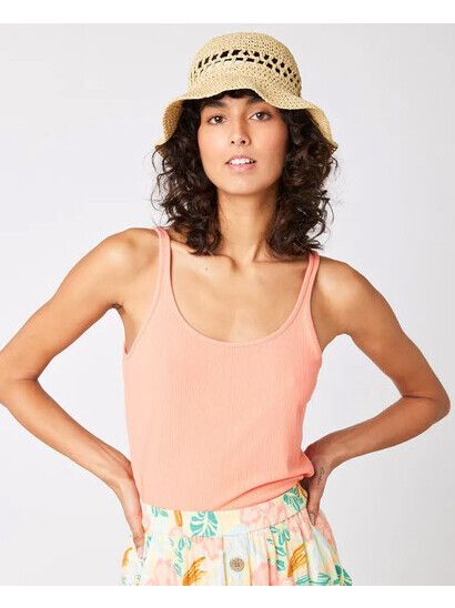 Rip Curl Top Amantea Rib Top coral