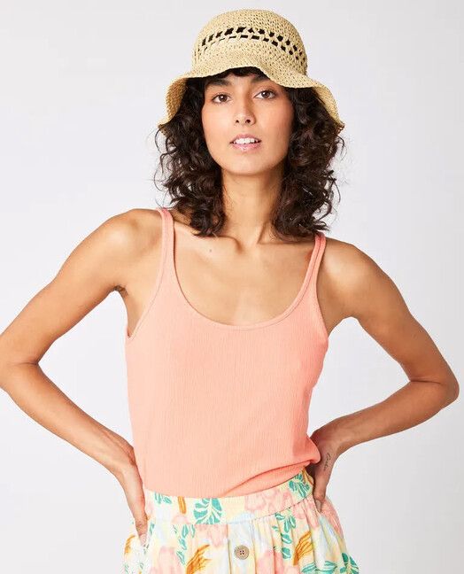 Rip Curl Top&#x20;Amantea&#x20;Rib&#x20;Top&#x20;coral