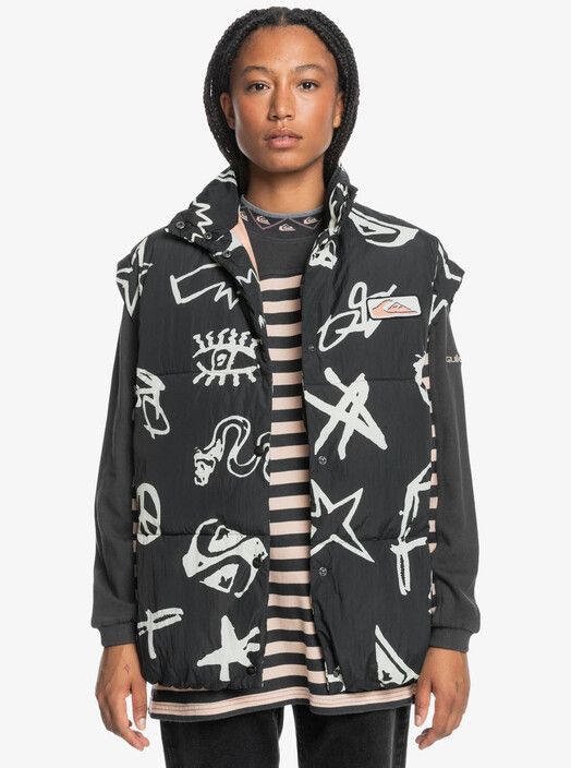 Quiksilver Women Weste&#x20;UNI&#x20;SL&#x20;Puff&#x20;Jacket&#x20;tarmac&#x20;fun&#x20;zone