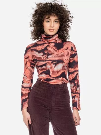 ATO Berlin Longsleeve Rolli aubergine/weiß