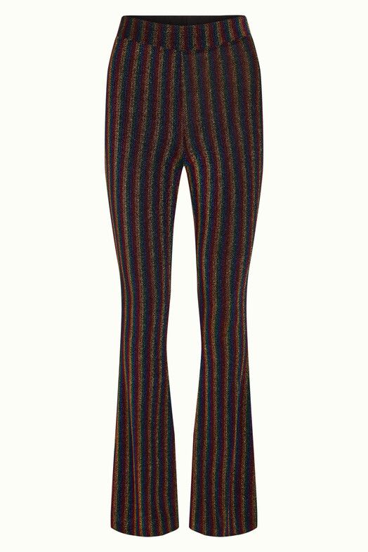 King Louie Hose&#x20;Border&#x20;Flared&#x20;Pants&#x20;Alma&#x20;Lurex&#x20;multi&#x20;col