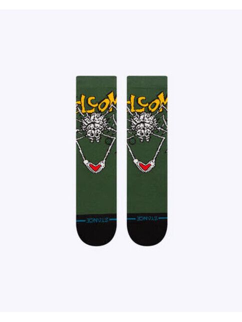 Stance Socken Welcome Wilbur Crew green