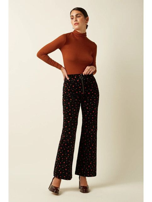 King Louie Longsleeve Rollneck Top Uni Rib spicy brown