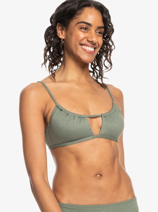 Roxy Bikini&#x20;Top&#x20;Shiny&#x20;Wave&#x20;Bralette&#x20;agave&#x20;green