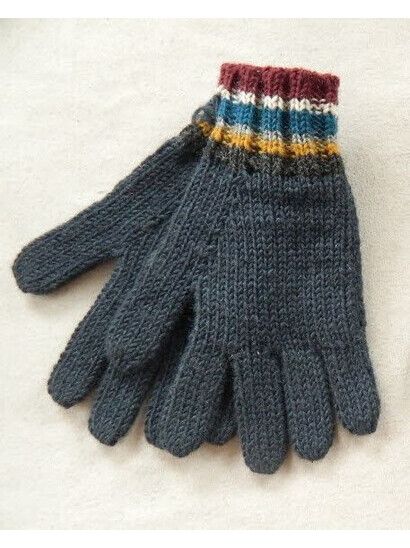 Kusan Handschuhe Finger Gloves with Fleece Lining navy