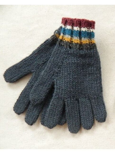 Kusan Handschuhe Finger Gloves with Fleece Lining navy