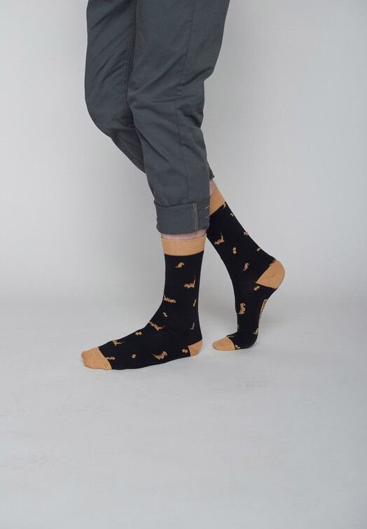 GreenBomb Socken&#x20;Animal&#x20;Meerkat&#x20;black