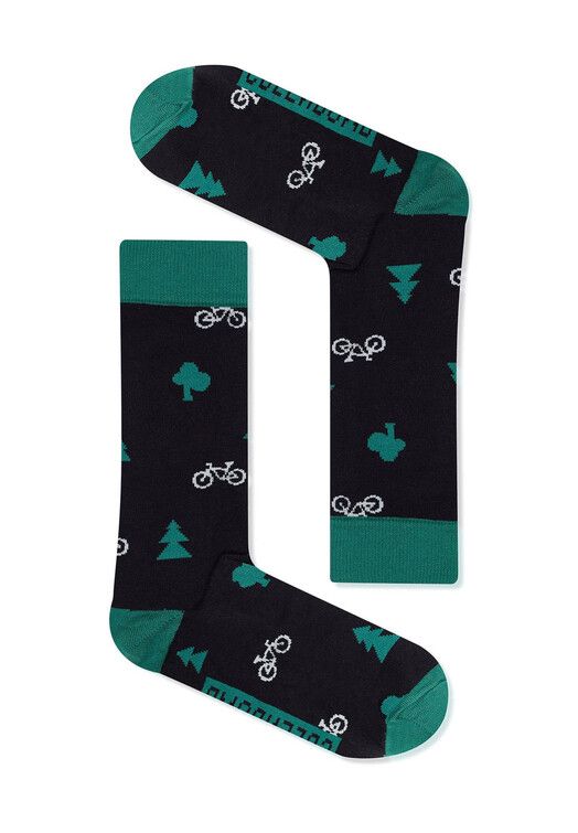 GreenBomb Socken&#x20;Bike&#x20;Forest&#x20;Night&#x20;black