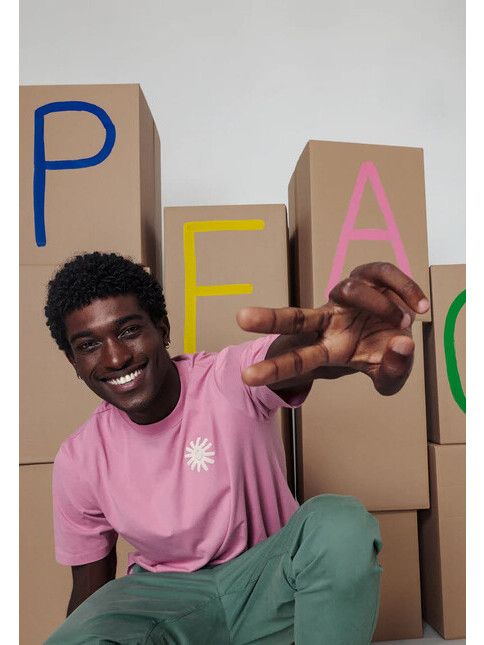 Recolution T-Shirt Aposeris Sun Smile peony pink