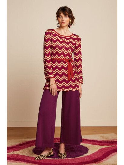 King Louie Hose Border Palazzo Cropped Pants Milano casp