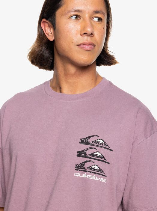 Quiksilver T-Shirt&#x20;Vertical&#x20;Logos&#x20;purple