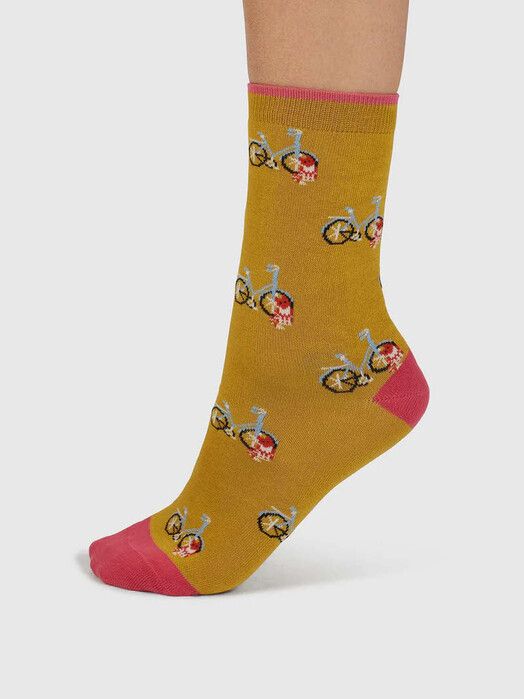 Thought Socken&#x20;Dilloyn&#x20;Cat&#x20;And&#x20;Bike&#x20;Organic&#x20;Cotton&#x20;pine